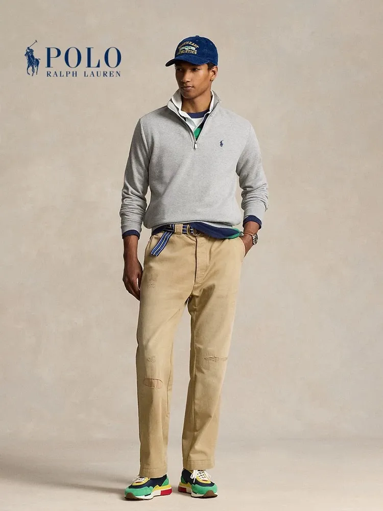P210 Style No.: RL023】Ralph Lauren/Ralph Lauren classic small label embroidered high collar pullover half-zip sweatshirt